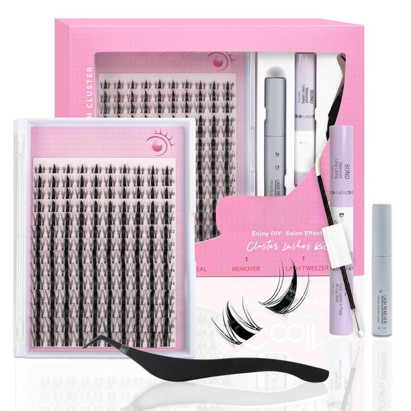 Kit de Extensión de Pestañas y Clips de 8-18 mm