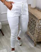 Pantalón Estilo Joggers con Cintura Ajustable y Bolsillos Funcionales para Mujer