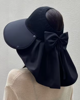 Sombrero de Ala Ancha con Lazo Elegante para Días Soleados