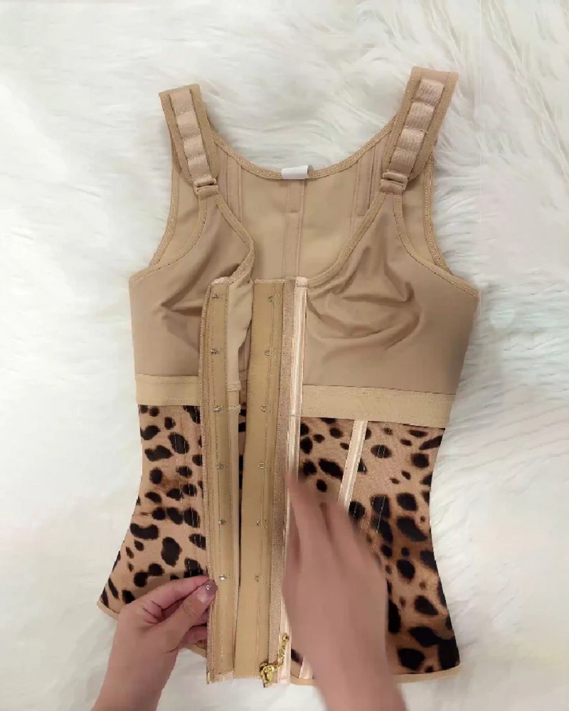 Corsé de Látex sin Varillas con Cierre Frontal Chaleco con Sujetador para Mujer.