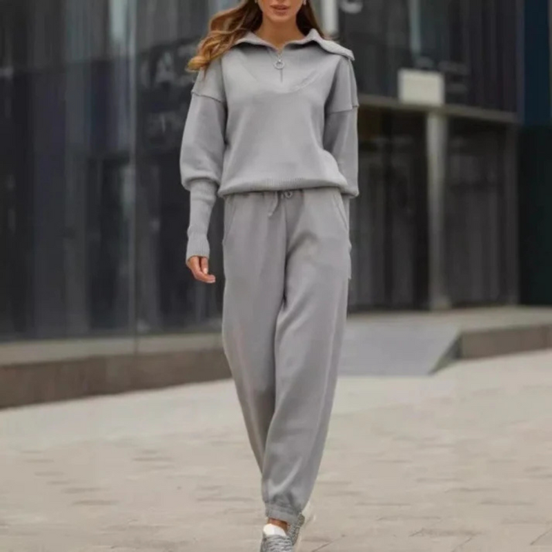Conjunto Deportivo de 2 Piezas para Mujer: Jersey y Pantalón de Deporte