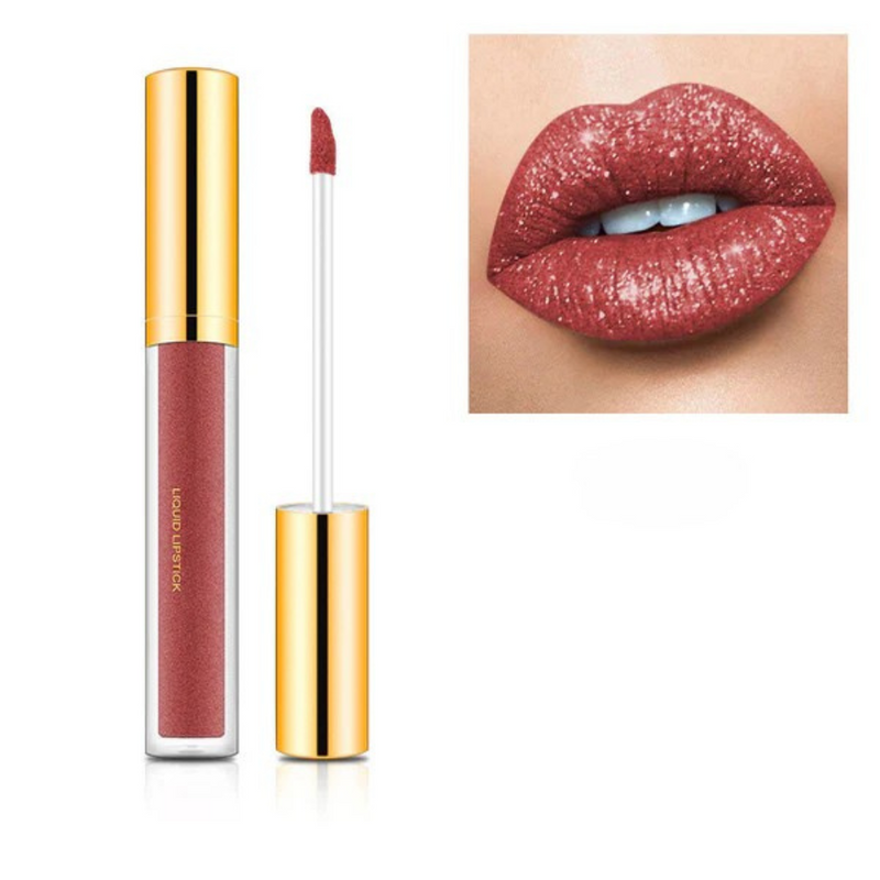 Barra de Labios Líquida Metalizada con Brillo Diamante (PROMOCIÓN 2X1)
