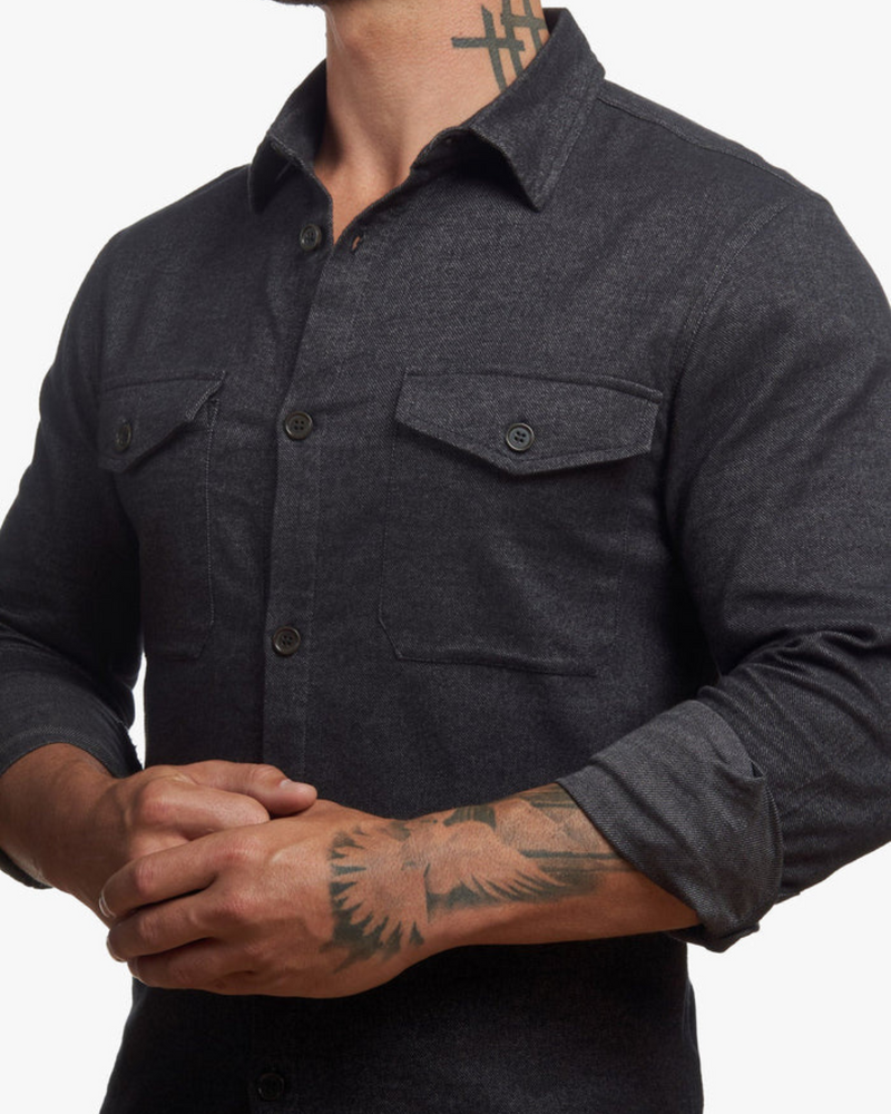 Camisa Abotonada de Corte Ajustado para Hombre