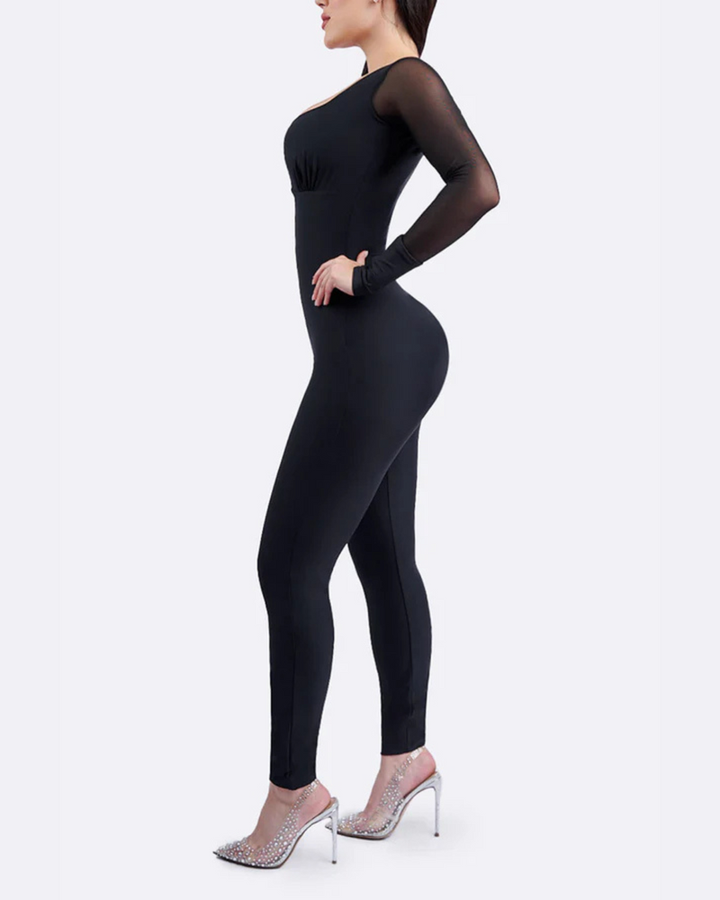 Mono Tipo Faja Reductora con Cremallera Frontal y Efecto Lifting de Glúteos