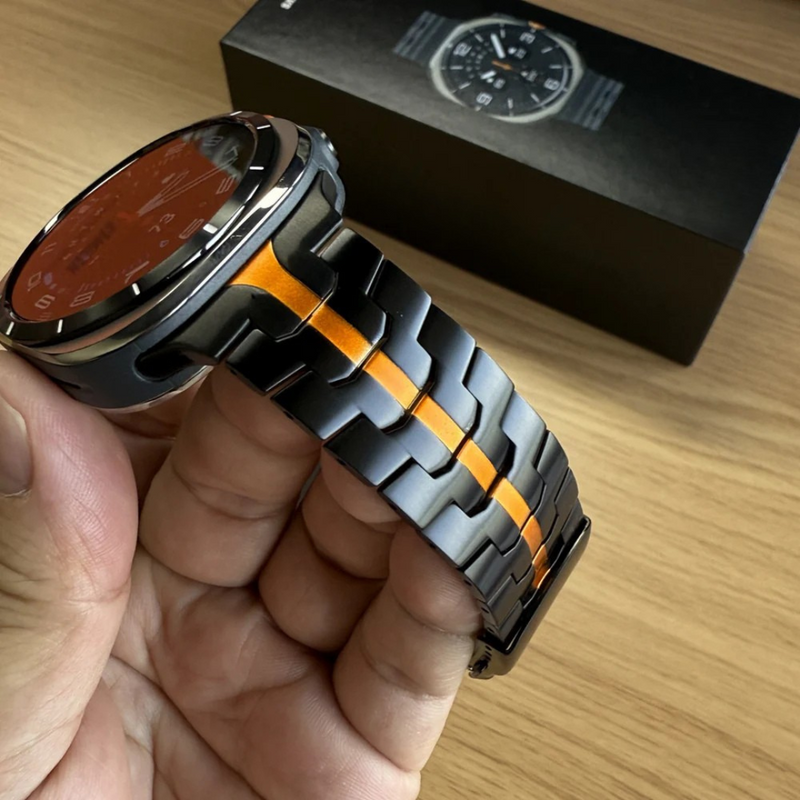 Reloj Deportivo con Correa de Acero Futurista y Funcional