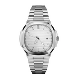 Reloj de Acero Inoxidable con Esfera Negra y Diseño Elegante para Hombre