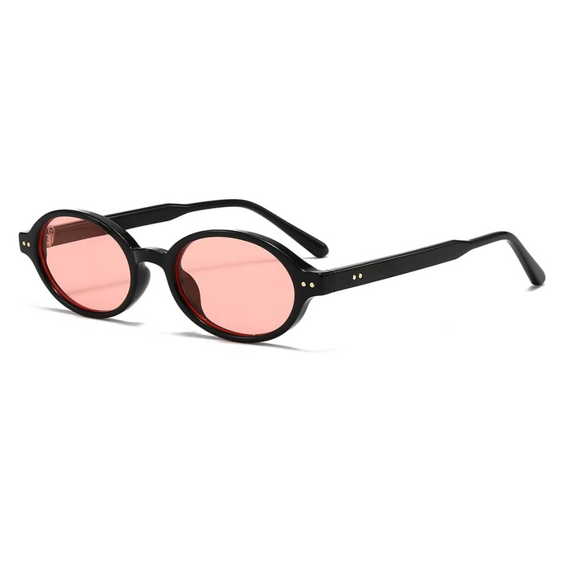 Gafas de Sol Ovaladas con Montura Negra de Estilo Retro Moderno