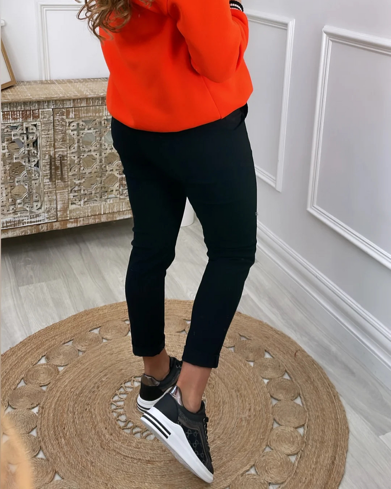 Pantalón Estilo Joggers con Cintura Ajustable y Bolsillos Funcionales para Mujer