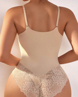 Faja Reductora de Encaje sin Mangas con Tirantes Finos para Mujer