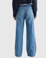 Pantalón de Cintura Alta y Corte Ancho con Control del Vientre