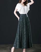 Pantalón Palazzo con Flores y Botones para Mujer